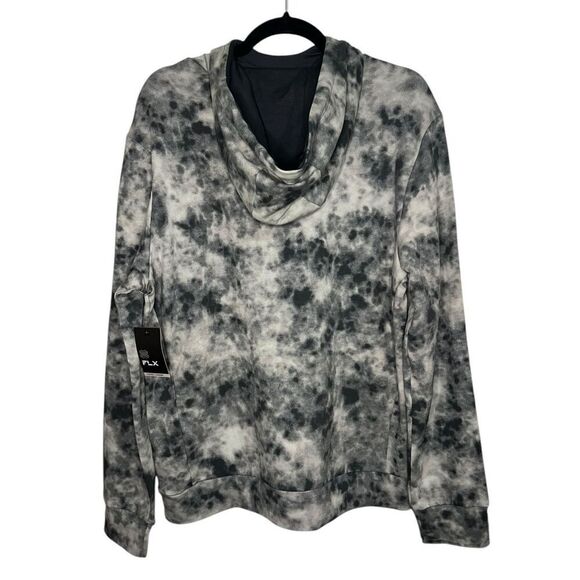 FLX Men’s Medium Synergy Hoodie Sweatshirt Charcoal Grey Fleece NEW - Picture 4 of 9
